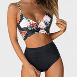 Blomstret top - Sorte trusser